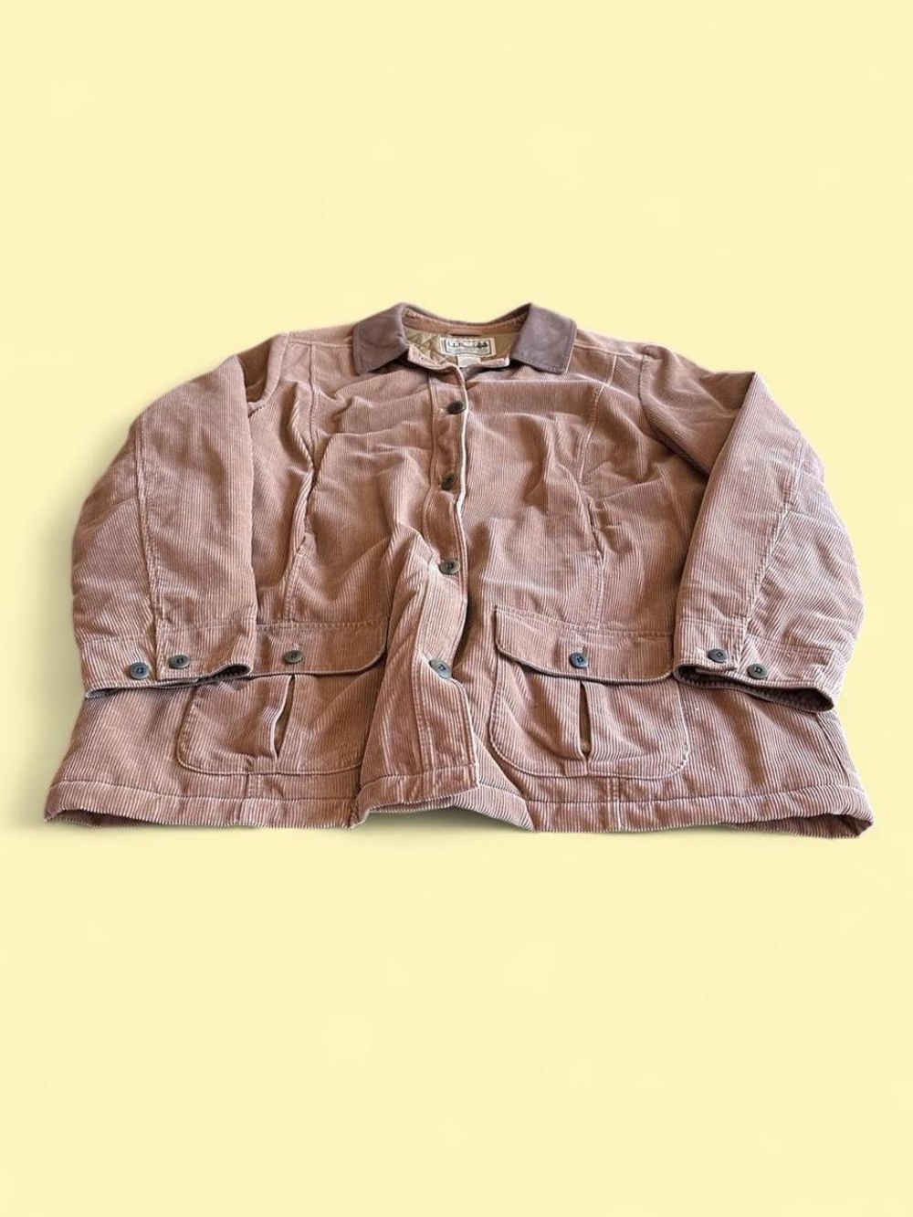 Vintage L.L. Bean Corduroy Chore Barn Jacket Tan Women’s 3XL